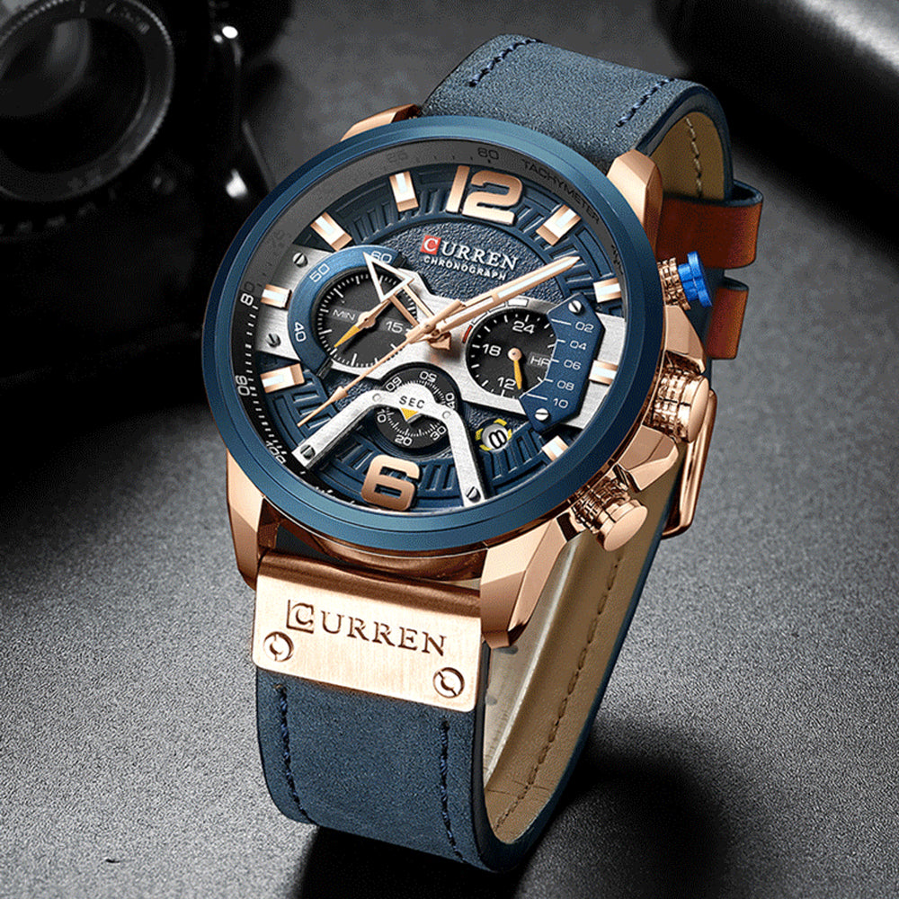 Reloj Curren® Cronografo Cuero ORIGINAL