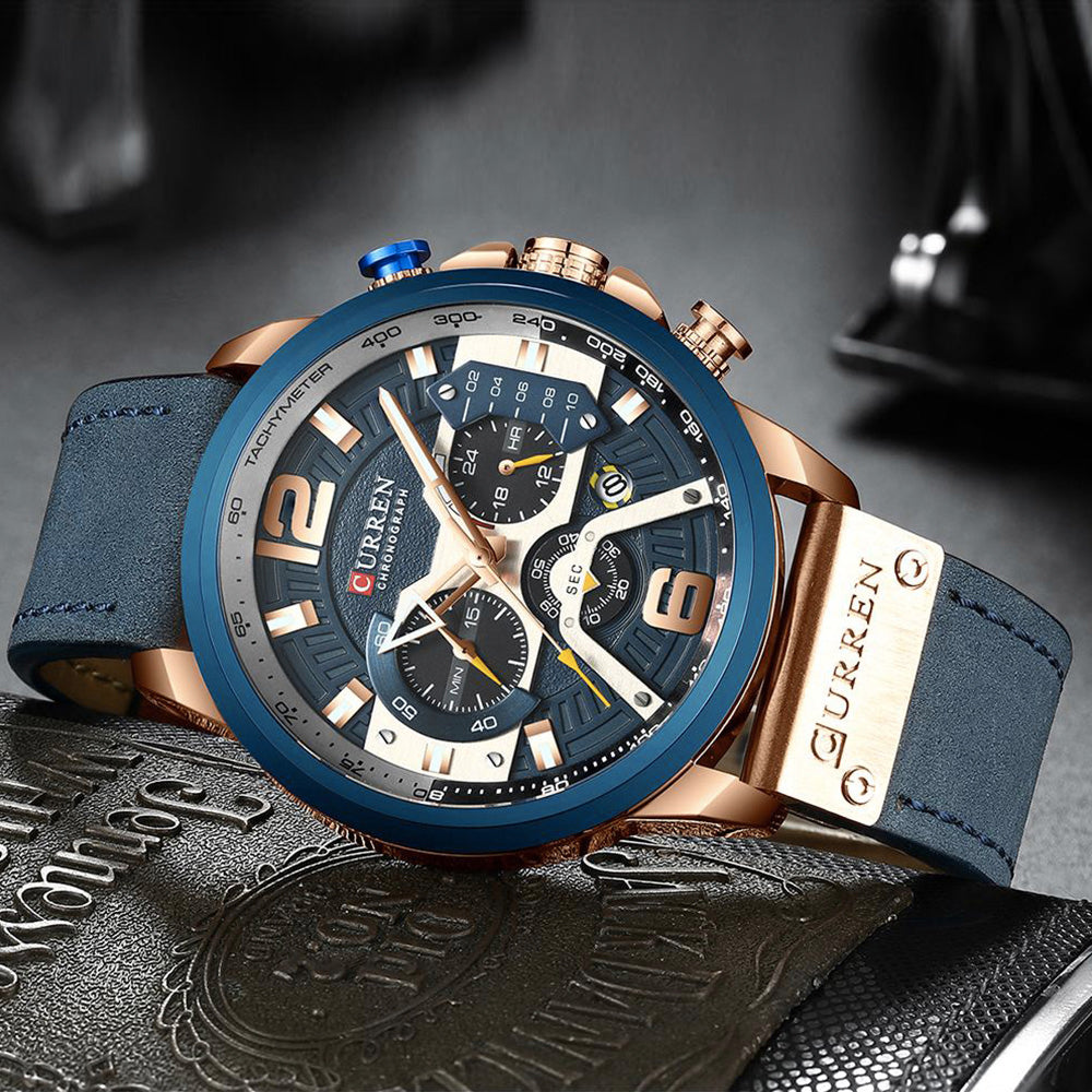 Reloj Curren® Cronografo Cuero ORIGINAL