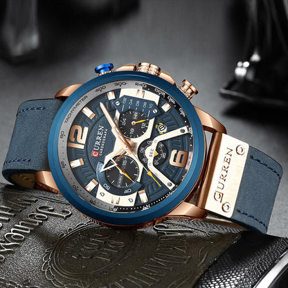 Reloj Curren® Cronografo Cuero ORIGINAL