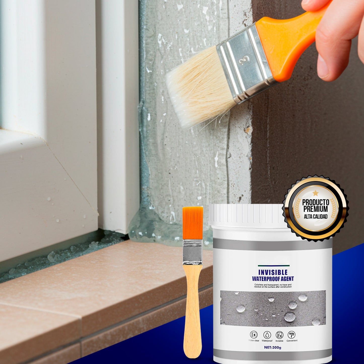 Sellador Impermeabilizante Invisible® 500ml + Brocha incluida