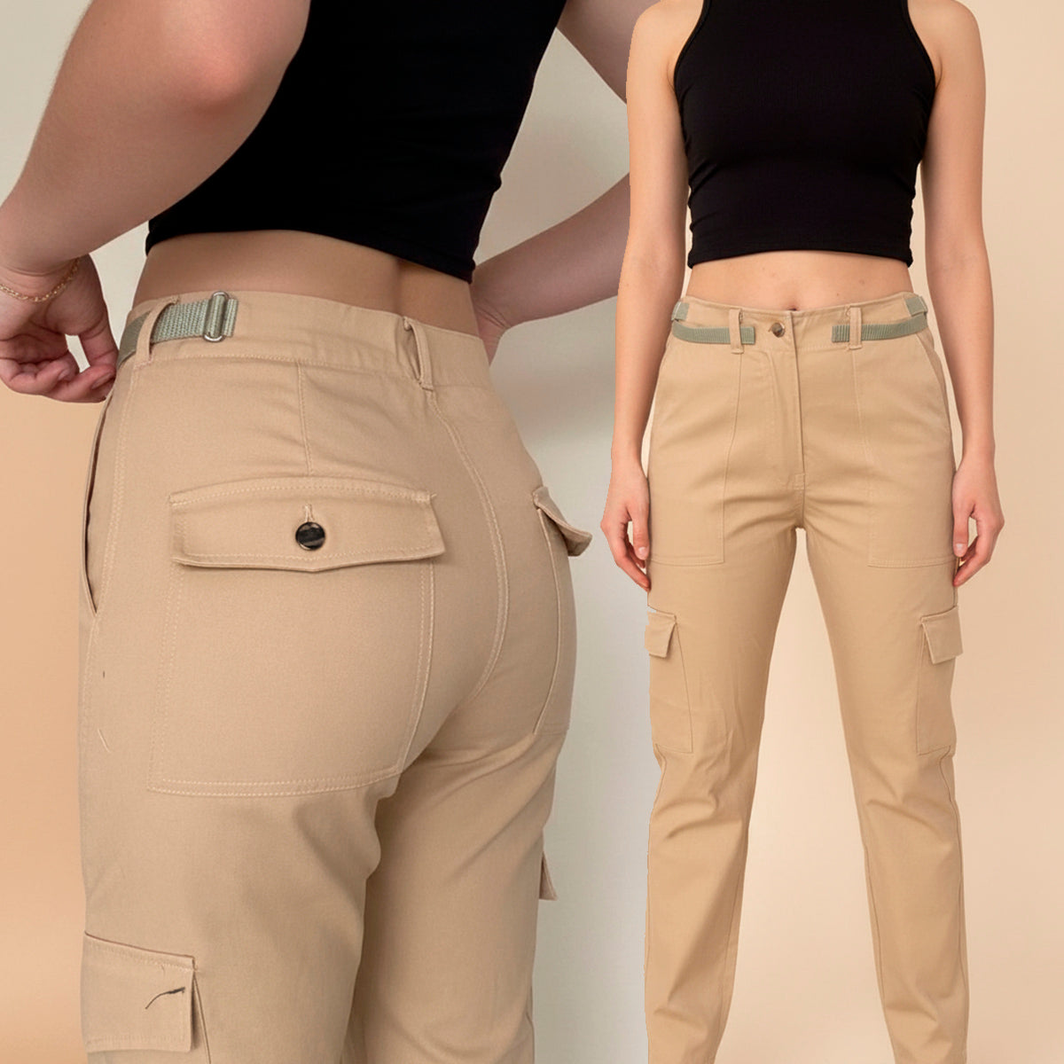 Pantalon Cargo Dama Ajustable