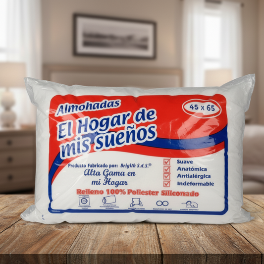 Almohada 45x65 Relleno 100% Poliester Siliconado