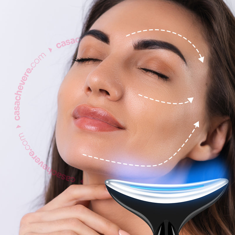 Masajeador Facial Eléctrico con Luz LED