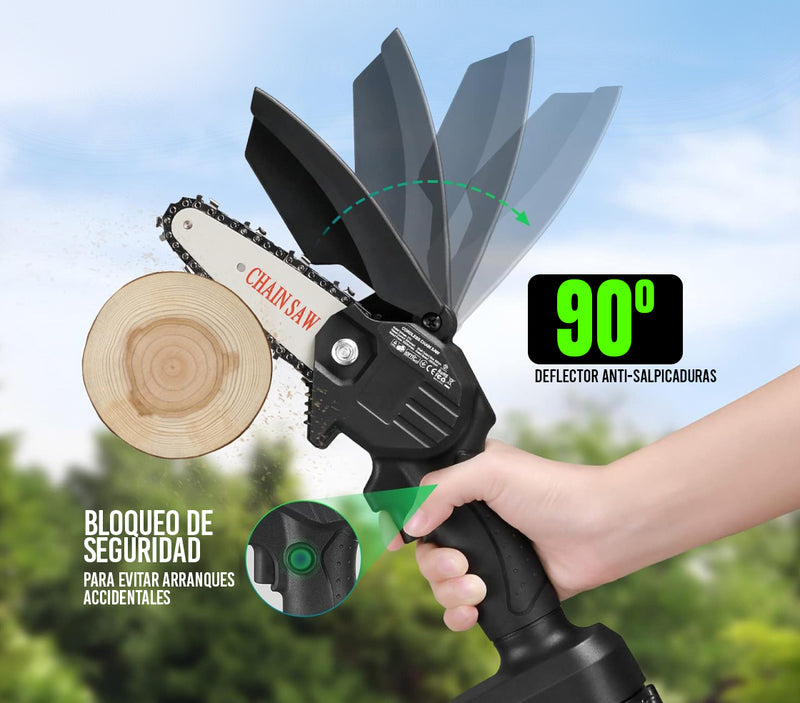 Motosierra Inalámbrica Profesional + 2 Baterías de litio 48V